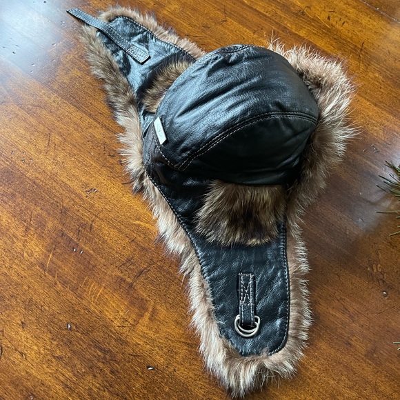 Harricana Fur and Leather Hat…Size M - Picture 6 of 12